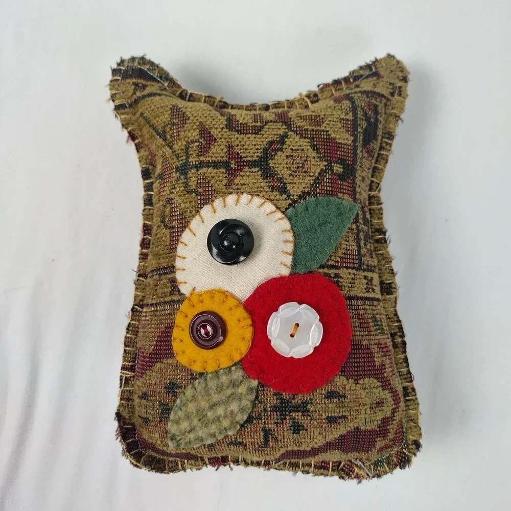 Handmade Owl Patch Button Night Stuffed Animal